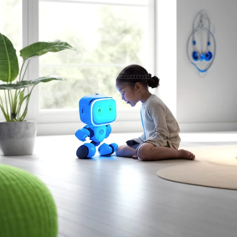 家族でAIおもちゃと過ごすシーン